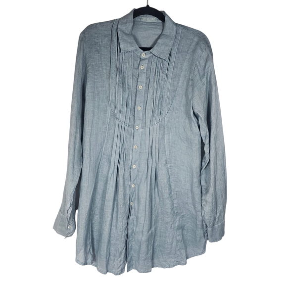 CP Shades Dresses & Skirts - CP Shades 100% Linen, Lined Pin-tuck Shirt/Dress Size M